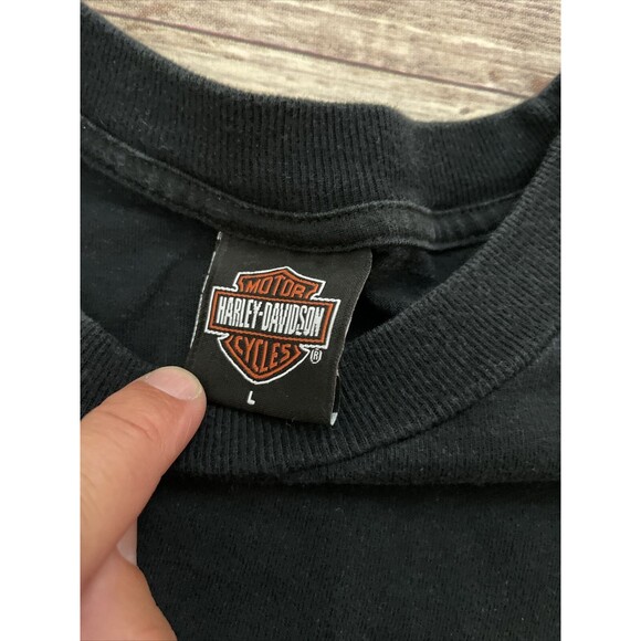 VINTAGE Harley Davidson Owner Shirt Black Ft Lauderdale Florida Eagle Graphic L - Picture 3 of 9